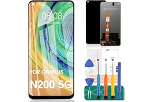 SRJTEK for OnePlus Nord N200 5G LCD Screen for OnePlus N200 5G Screen Replacement Nord N200 5G LCD Display DE2118 Touch Digitizer Assembly Compatible with DE2117 DE2118 Repair Parts Kits (Black)