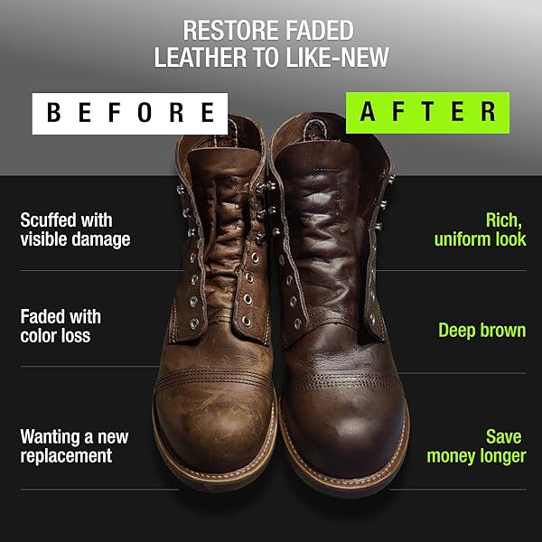 GRIFFIN BROWN SHOE DYE – 2.5 OZ – LEATHER COLOR RESTORER – REPAIRS SCUFFS, SCRATCHES & FADING – PERMANENT SHOE DYE KIT FOR LEATHER, SUEDE, FURNITURE, CAR SEATS, BOOTS & MORE – MADE IN USA