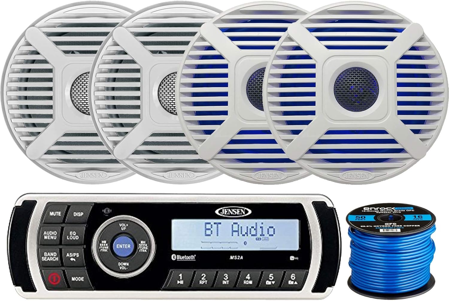 jensen bluetooth led speaker