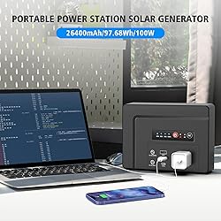 Powkey Portable Power Station with Solar