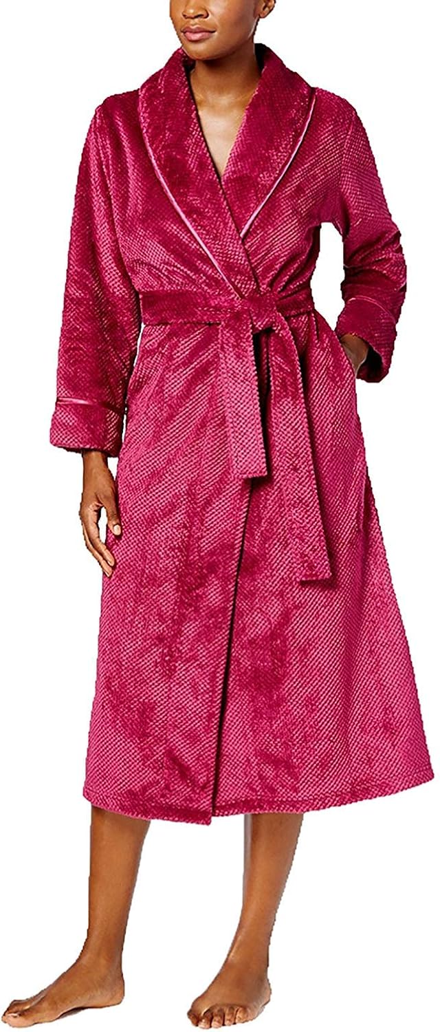 Charter Club Super Soft Plush Wrap Robe (Winter Ruby) (XXLarge) at Amazon Women’s Clothing store