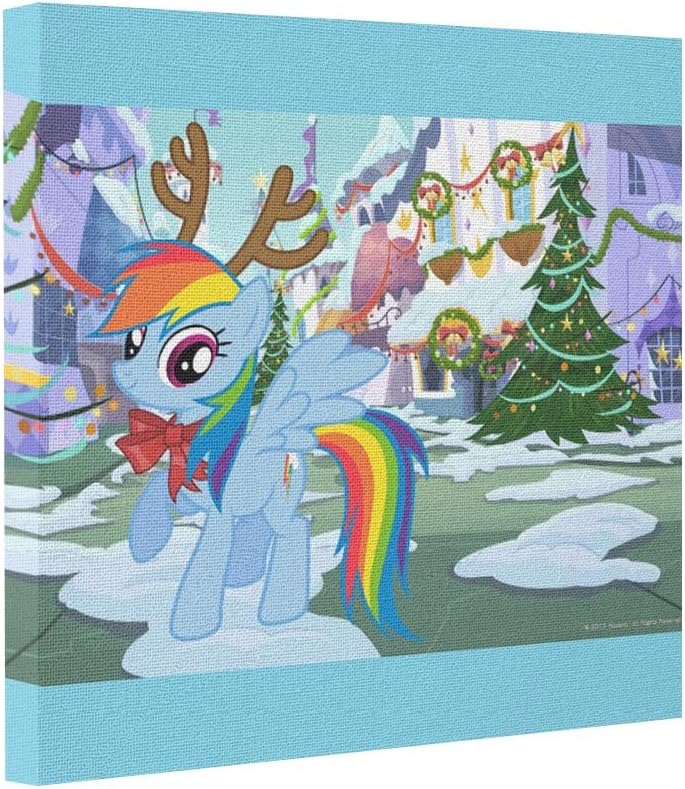 Dobend Abstract Art Canvas Rainbow Dash Reindeer Canvas Photo Printing