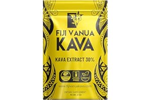Fiji Vanua Kava 30% Kava Extract Powder, High-Potency, Water-Soluble Kava Drink Powder, 2 oz
