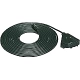 Amazon Basics 25-Foot 3-Prong Vinyl Indoor/Outdoor Extension Cord with 3 Outlets - 13 Amps, 1625 Watts, 125 VAC - Green