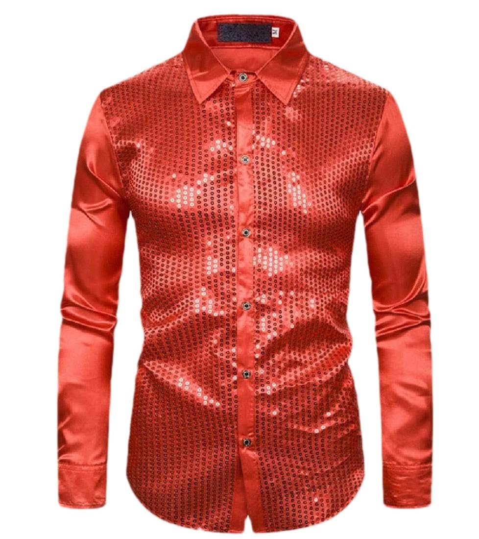 mens sequin dress shirt
