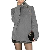 ZAFUL Women's Off The Shoulder Sweater Pullover Knit Cardigan Long Sleeve Loose Going Out Tops