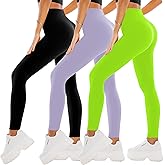 SINOPHANT 3 Pack Leggings for Women - High Waisted Buttery Soft Yoga Pants for Workout Athletic Sports