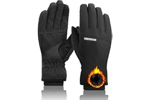 TRENDOUX Snow Winter Gloves Men Women - Ski 100% Waterproof Gloves Double Liners Warm, Touchscreen for Snowboarding & Skiing