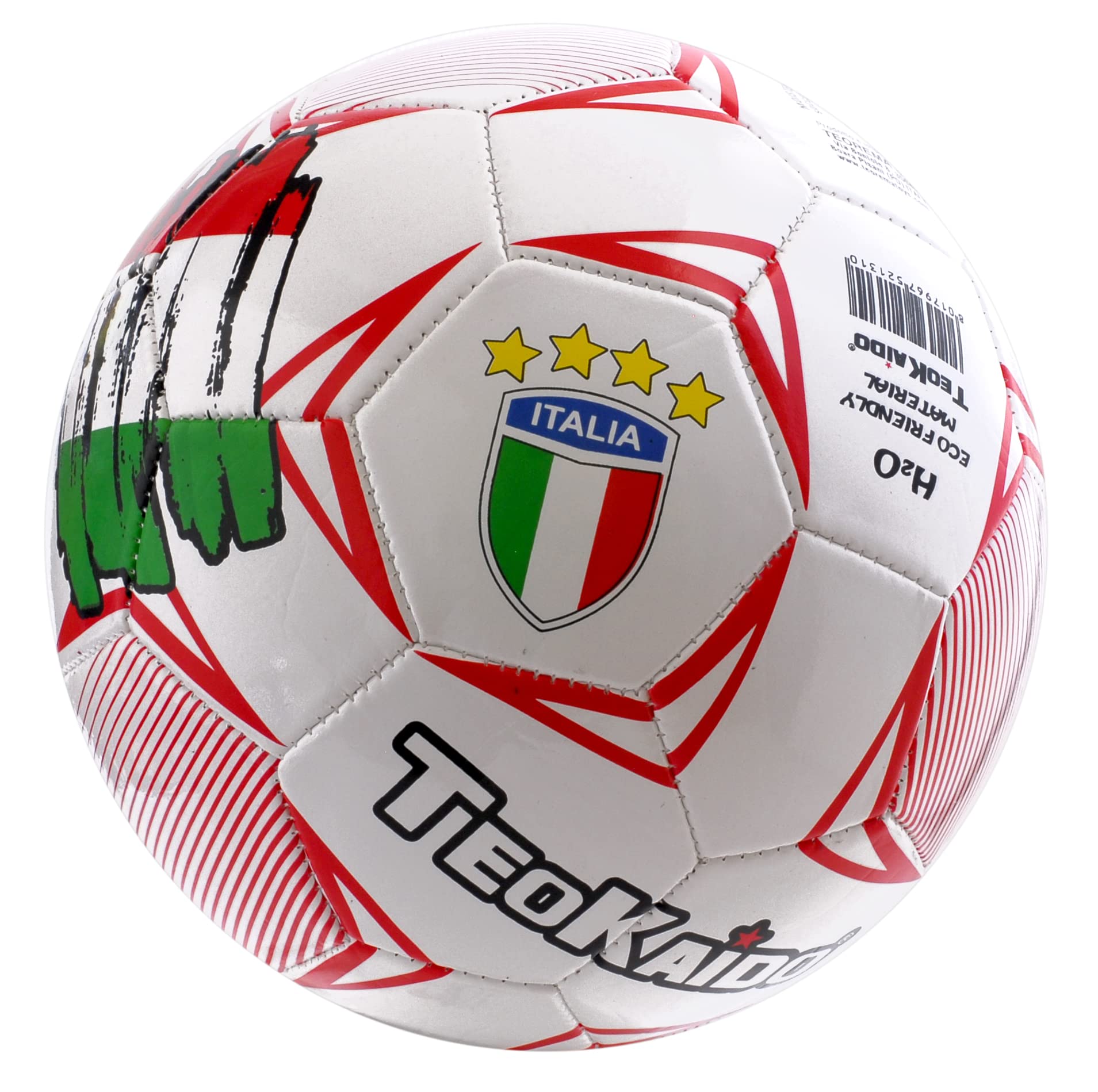 Football Training Or Match Size 5 Glossy Italy (Dominant color: white)