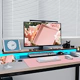 Niviy Leather Desk Mat Pink PU Non-Slip 60x35 cm Waterproof Large Desk Pad view 2