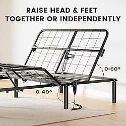 Marsail Queen Adjustable Bed Base Frame with 4