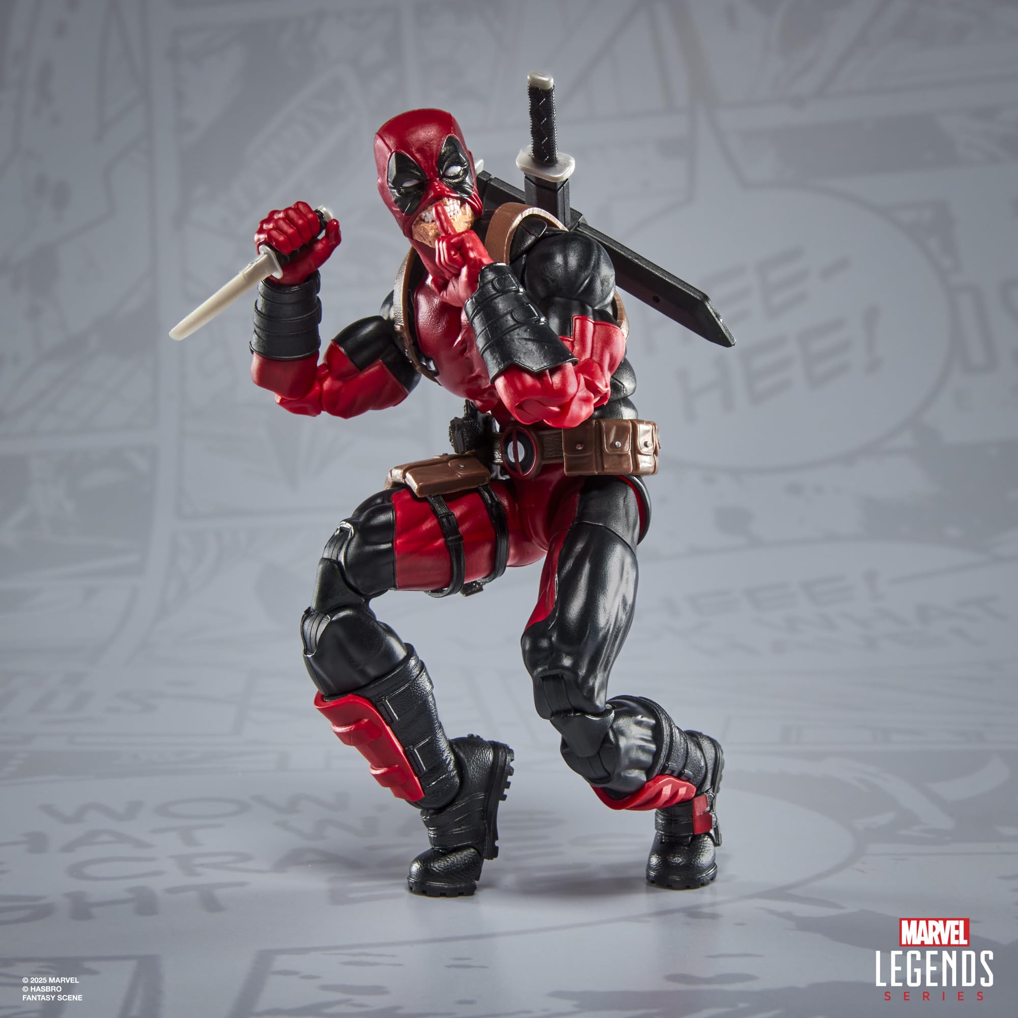 Marvel Legends Maximum Series Deadpool, Deluxe Deadpool Comics Collectible 6-Inch Action Figure with 24 Accessories Including X-Force’s Doop