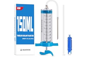 Beanewone Tubeless Sealant Injector, 150ml Tire Sealant Injector for Stans Tubeless Sealant and Other NoTubes Tubeless Tire Sealant, and a Valve Core Remover Tool is Included Gratuitously