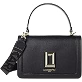 KARL LAGERFELD womens Simone Solid Satchel Crossbody