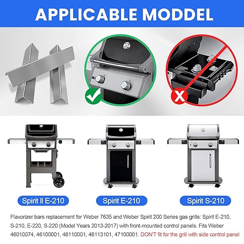 GGC inch Flavorizer Bars for Weber Spirit 200 Series, Spirit