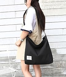 Covelin Women's Retro Large Size Canvas Shoulder