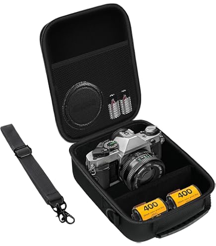 Amazon.com : Funper Handmade Genuine Real Leather Half Camera Case
