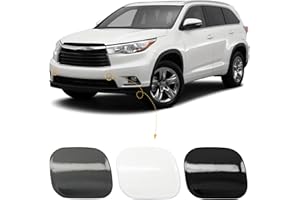 CZShiYue Car Front Bumper Tow Hook Cover Cap Towing Eye Fit for Toyota Highlander 2014 2015 2016 Trailer Cover 521200E927 521270E926 (Gray, Right Passenger Side)