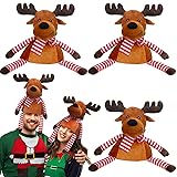 Liitrsh 3 Pcs Christmas Reindeer Hat Christmas