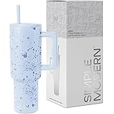 Simple Modern Disney 40 oz Tumbler with Handle & Straw Lid | Insulated Reusable Stainless Steel Water Bottle Travel Mug | Gifts for Women Men Him Her | Trek Collection | 40oz | Minnie Specktacular