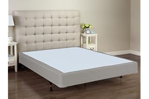 Greaton, 8-Inch Sturdy Wood Box Spring for Mattress Support - Durable and Fully Assembled, Natural Wood Foundation for 74" x 30", White.