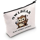 POFULL BG3 Gift Game Gift Owlbear Is My Spirit Animal Makeup Zipper Pouch Bag