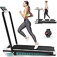 ANCHEER Under Desk Treadmill with Incline, 3 in 1 Walking Pad with Remote Control, 2.5HP Folding Treadmill for Home, 300lbs Weight Capacity Quiet Jogging Running Electric Machine