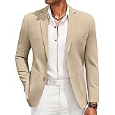 COOFANDY Men's Casual Linen Blazer Jacket Lightweight Sport Coats Two Button Suit Jackets