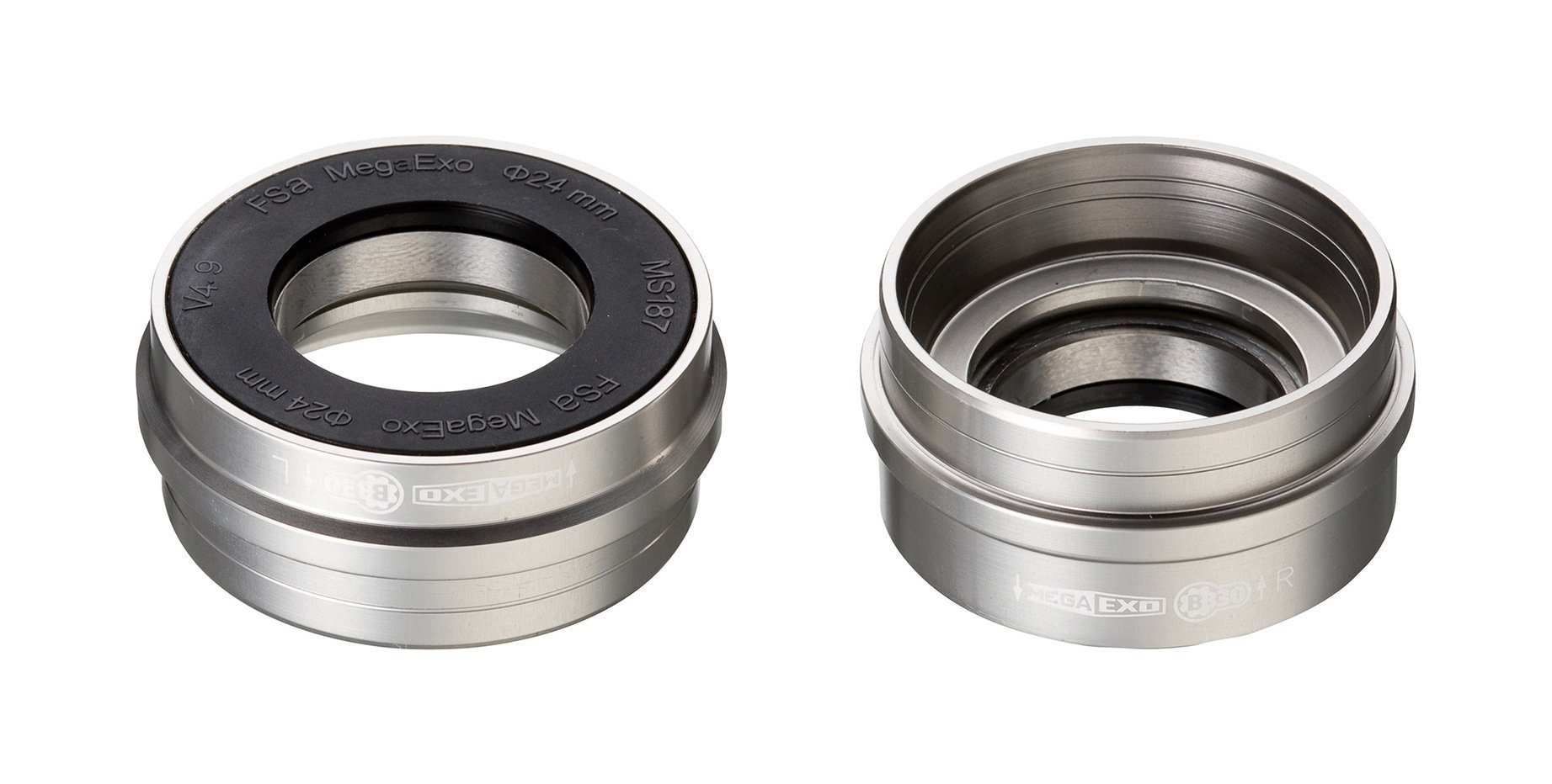 FSA SL-K Lite and T Issue MegaExo MTB BB30 BB Adapter - Silver, 68 mm