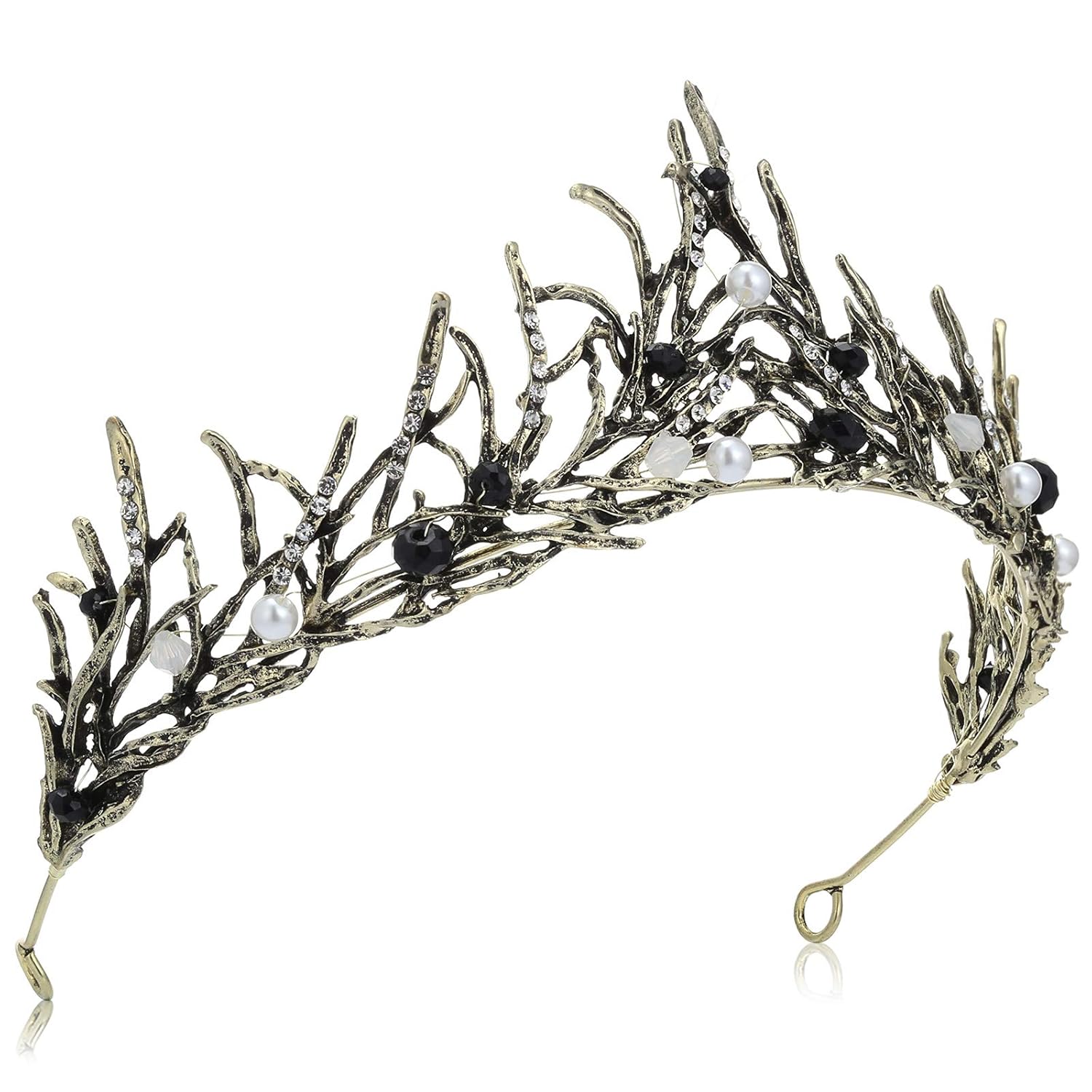 Makone Crystal Crowns and Tiaras with Comb for Girl or Women Birthday Halloween Party Valentines Gifts Wedding Tiaras (Style-5) : Beauty