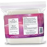 Heritage Store Wool Flannel for Castor Oil Pack, Reusable & Highly Absorbent, Creates a Soothing Heat Compress for Abdomen, J