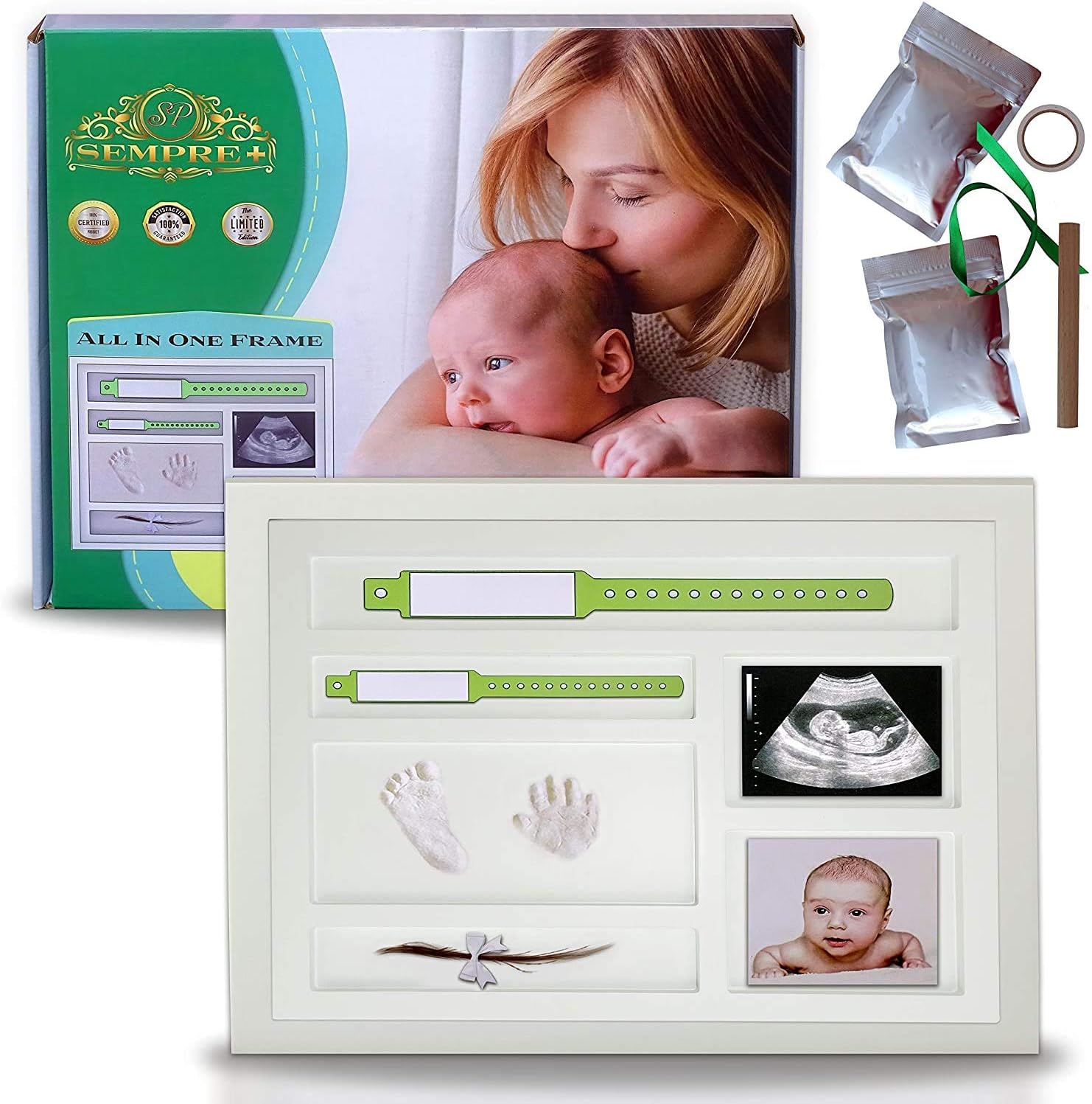 Kit Impronte Mani E Piedi Neonato SOULBABY - 4 Calchi, Made In Germany, Con Confezione Regalo - Foto 9