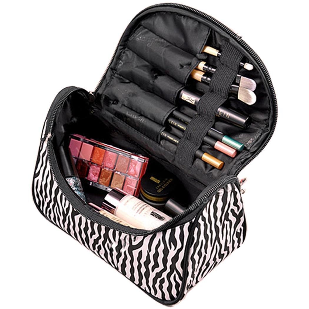 GuGio Cosmetic Bag Case, Zebras Patterns Print Travel Toiletry Bag Makeup Organizer