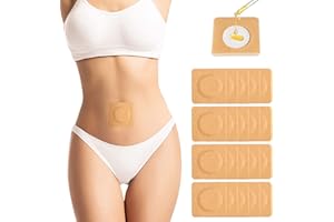 PILVISET 20Pcs Castor Oil Patches for Button, Castor Oil Pack Belly Wrap, Self-Adhesive Highly Absorbent Belly Button Cover(Oil Not Included)