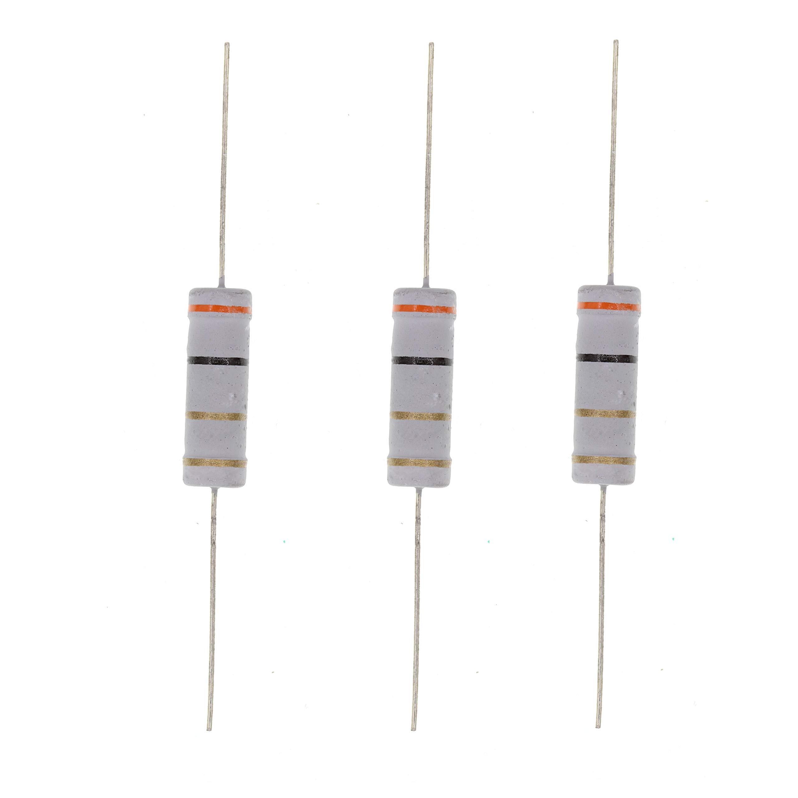 HUABAN 10PCS 5W 5 Watts 3R 3 Ohm 5% Metal Oxide Film Resistor