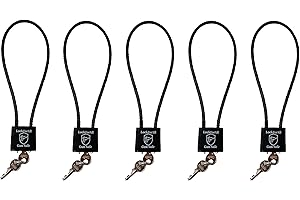 lockforall Cable Gun Locks with Keys Hunting Sports- Keyed Alike 15" Cable Gun Safe Lock CA DOJ Approved for Pistols, Handguns, Rifles, and Shotguns, Home, Storage Firearm Locking and Safety