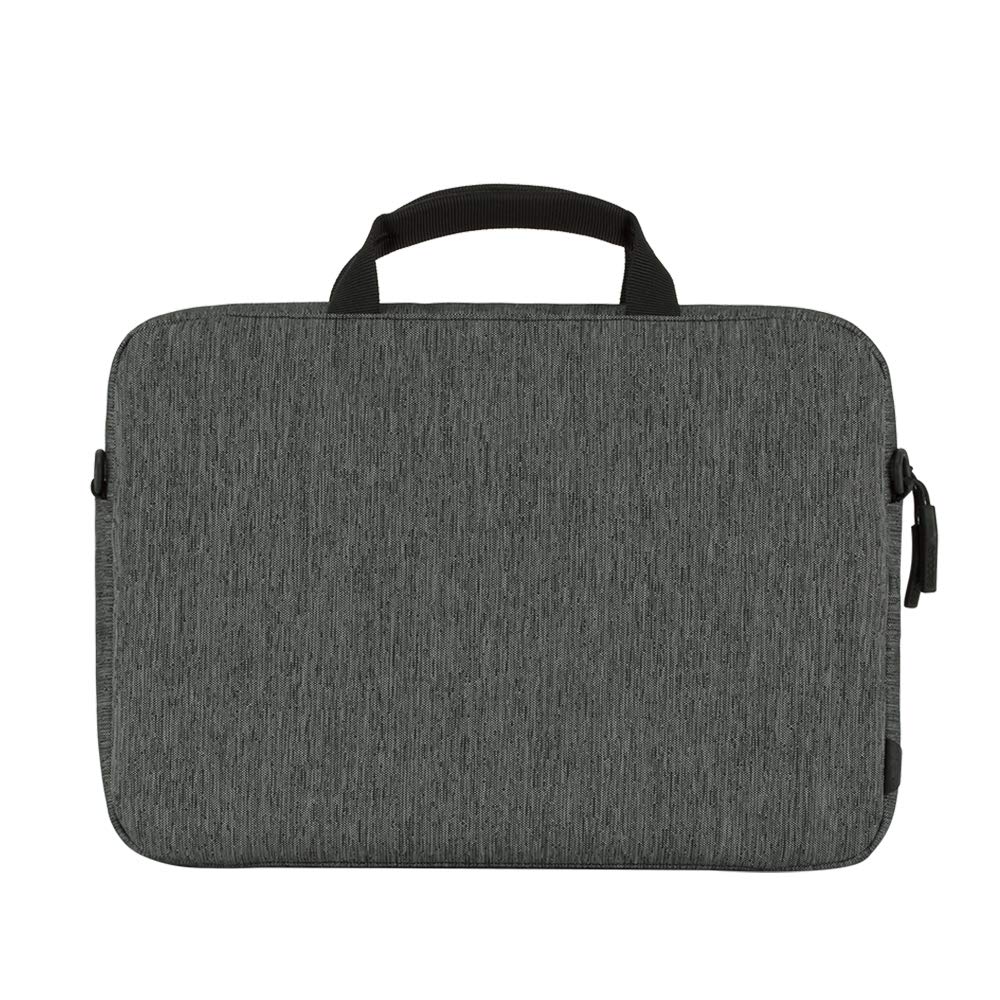 Incase City Brief Messenger Bag for 16 inch Laptops and Tablets - Plush Fleece Lined Laptop Compartment, Quick Access Pocket for Accessories, Adjustable Shoulder Strap - Heather Black/Gunmetal Grey