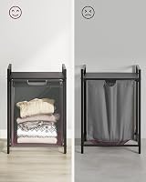 VASAGLE Laundry Basket Hamper with Removable Liner and Shelf 65 L view 7