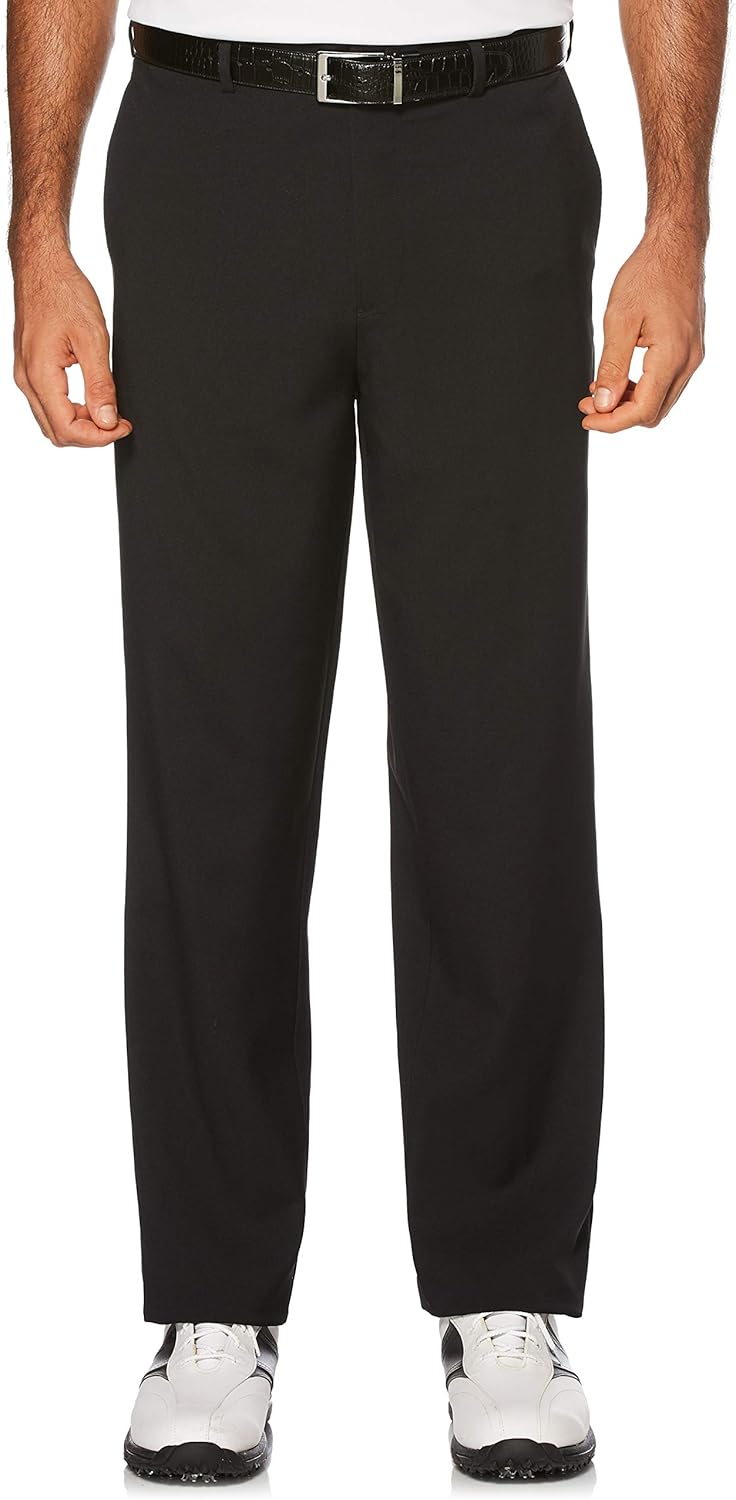 PGA TOUR Men's Flat Front Golf Pant with Expandable Waistband: Clothing