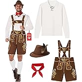 Morph Lederhosen Men Costume, Oktoberfest Costumes Mens, German Festival Costume, Halloween Costumes for Men