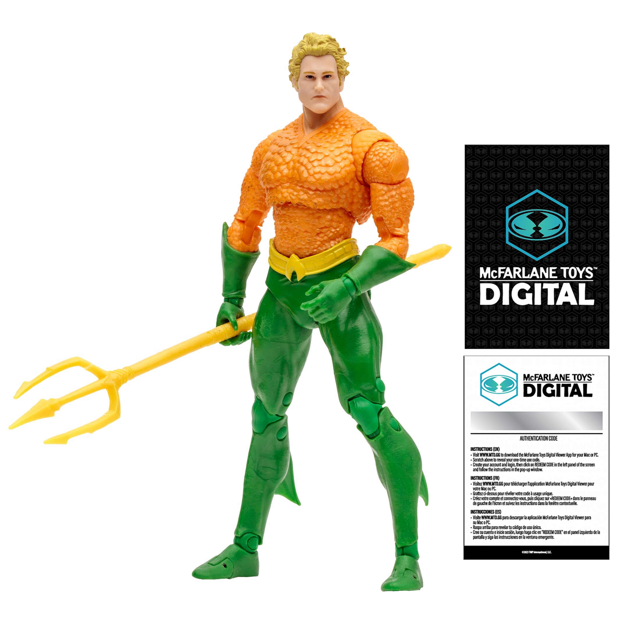 McFarlane Toys DC Direct Aquaman (DC Classic) 7" Inch Action Figure with Digital Collectible – Highly Detailed Collectible Figure – Ideal for Fans and Collectors