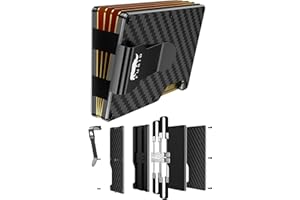 furid Minimalist Wallet for Men Slim: Rfid Wallet For Men - Metal Wallet with Money Clip Card Holder