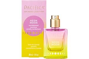 Pacifica Beauty Neon Moon Spray Perfume - Energetic Sandalwood Jasmine Smoky Cardamon - Clean Vegan Eau de Toilette, 1 fl oz