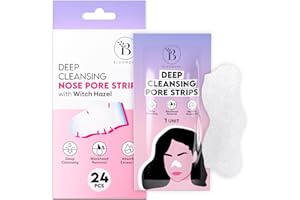 Nose Pore Strips, Nose Blackhead Remover Strips with Witch Hazel for Deep Cleansing, Pore Cleaner & Whitehead Remover, Skinca