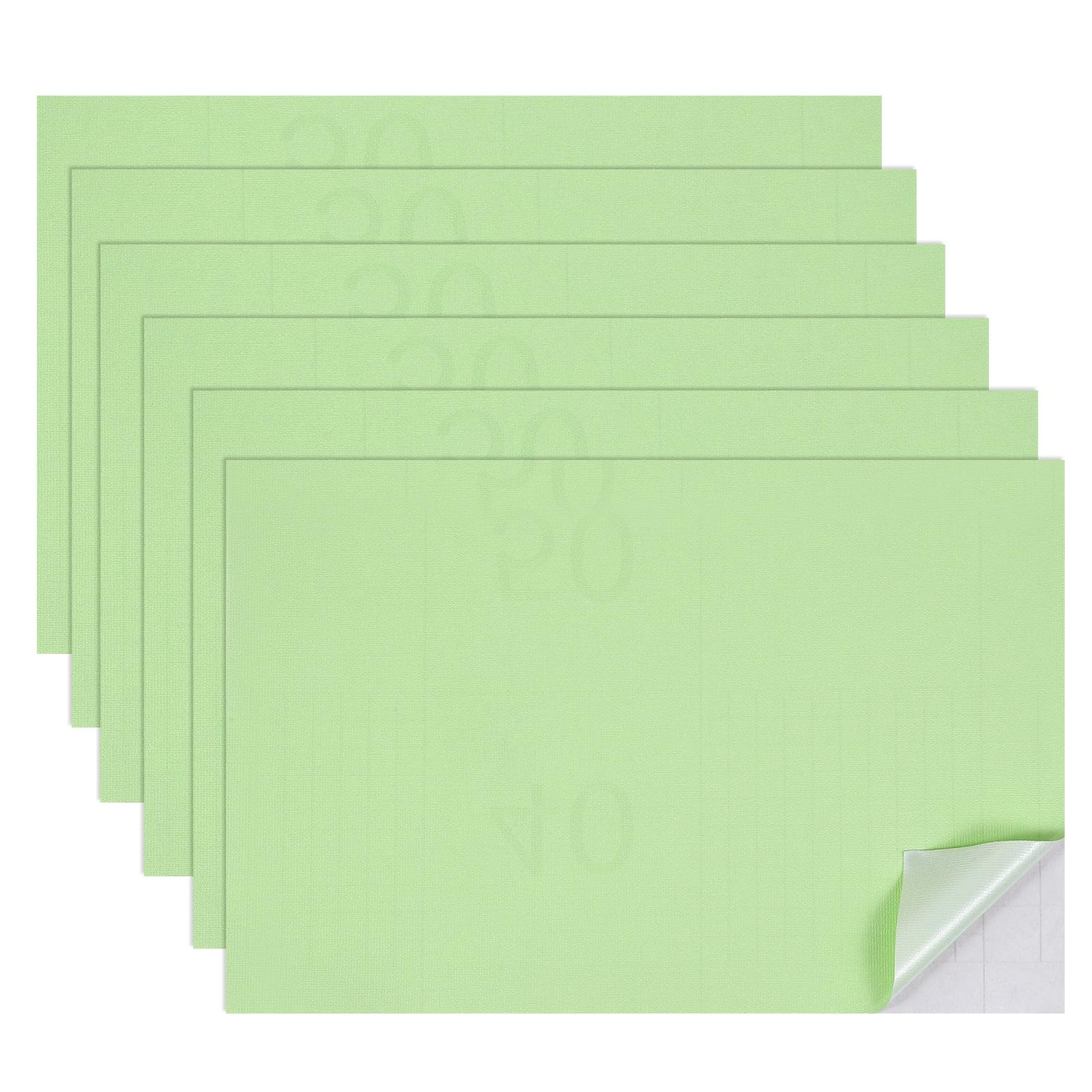 sourcing map 6 Sheets Miniature Dollhouse Wallpaper, Self-Adhesive PVC Flooring Wall, Mini Wall Decor for Dollhouse Sand Table Model Accessories 11.81 x 7.87 Inch (Light Green)