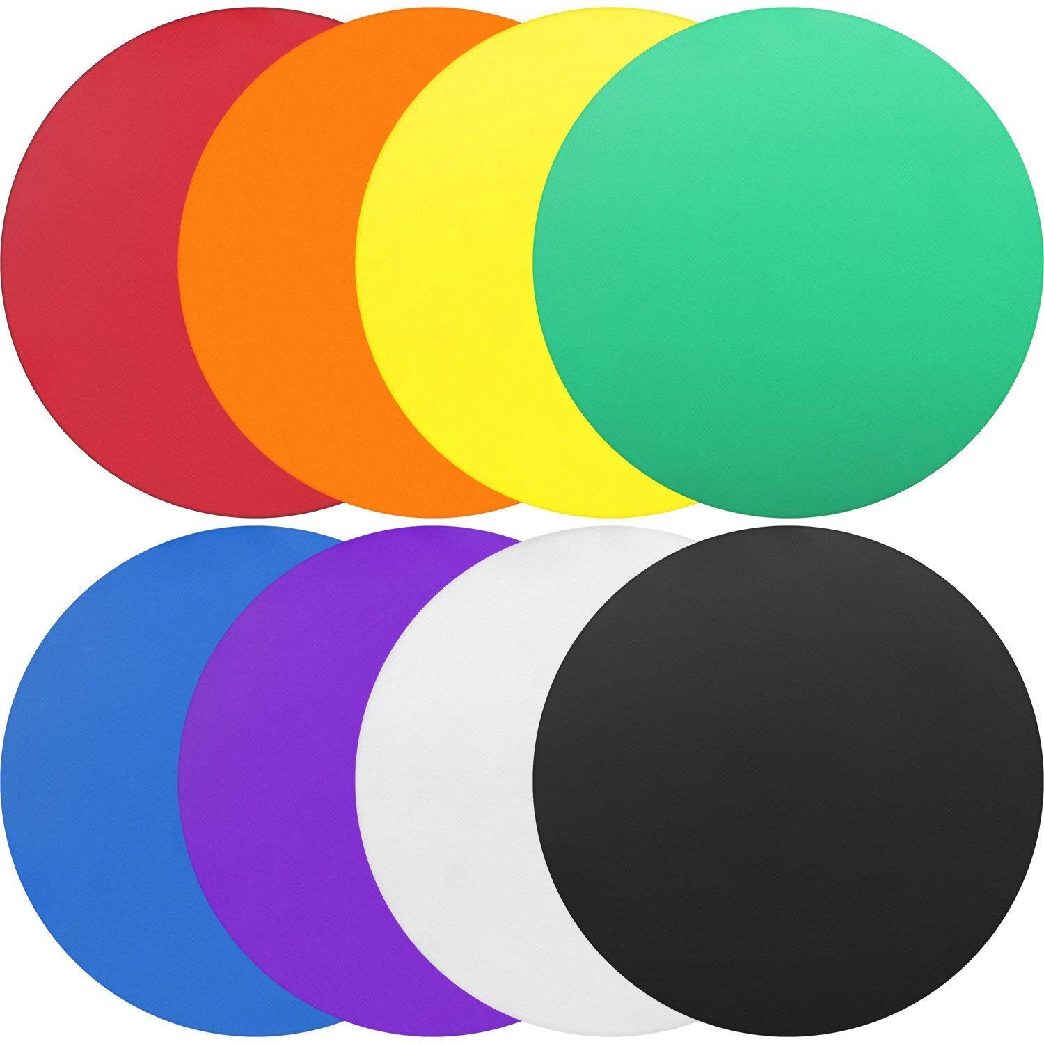 Chuangdi8 Pieces Rubber Jar Gripper Pads Round Kitchen Coasters Multi-Purpose Bottle Lid Openers, Multicoloured