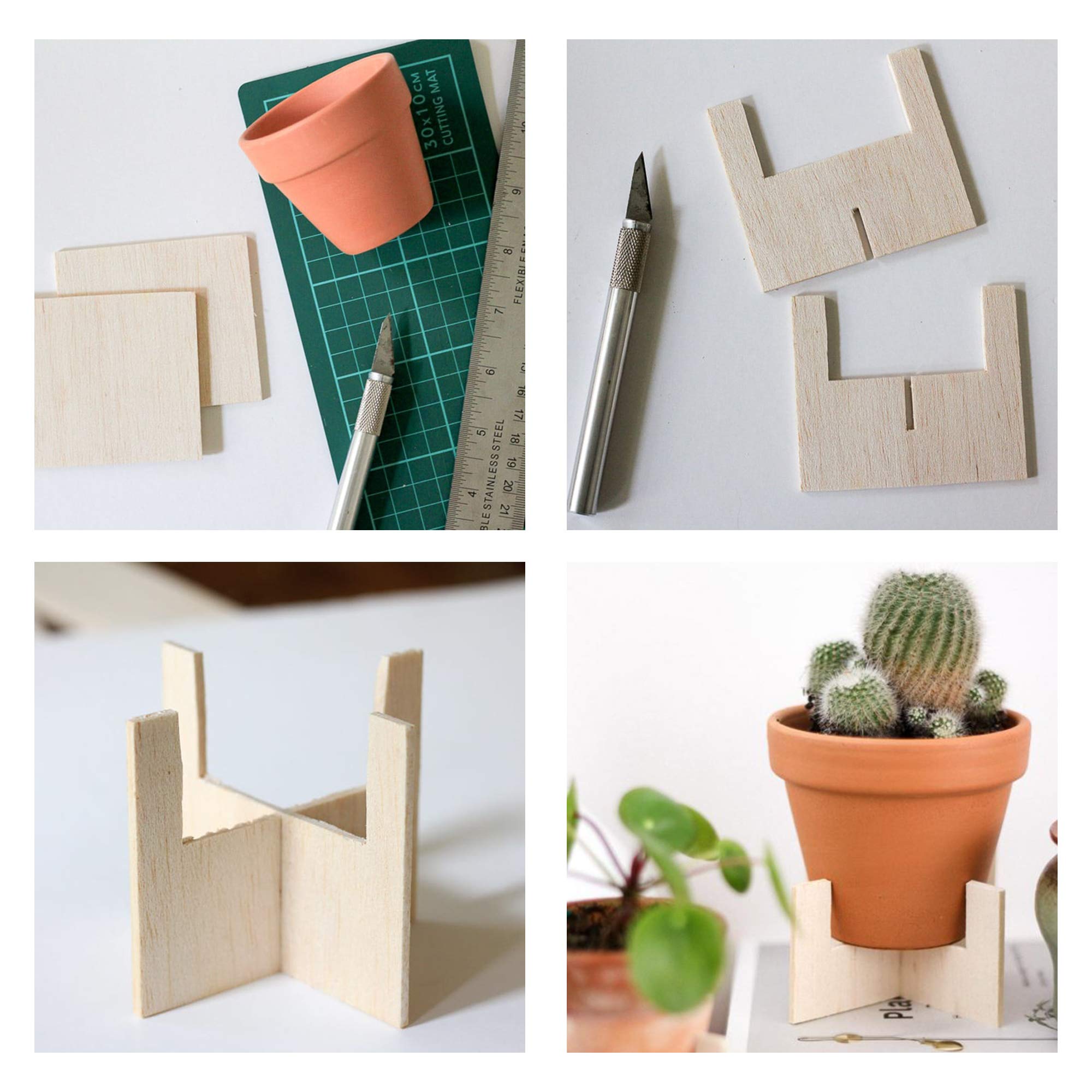 CRAFTIFF Balsa Wood Sheets Unfinished Thin Wood Pieces for Crafts 1/16 Thick 12