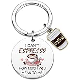 WIRNGF Valentines Day Gifts for Her Him Coffee Keychain Gifts for Coffee Lovers Coffees Gift for Women Men Girlfriend Friends Coworkers Barista Gift Ideas
