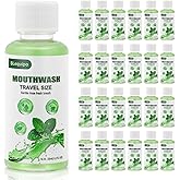Travel Size Mouthwash Bulk Mini Fresh Mint Portable Mouthwash Individual Bottles 35ml/1.2fl oz for Travel Toiletry Kits (30)