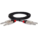 Hosa HSS-010X2 Dual REAN 1/4" TRS Pro Stereo Interconnect Cable, 10 Feet
